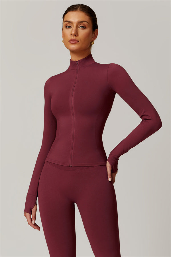 Seamless High-Neck Jacket & Sculpting Leggings Set
