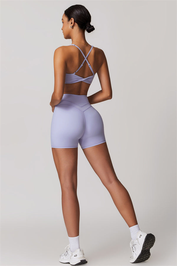 Crossback Sculpt Sports Bra & Shorts Set