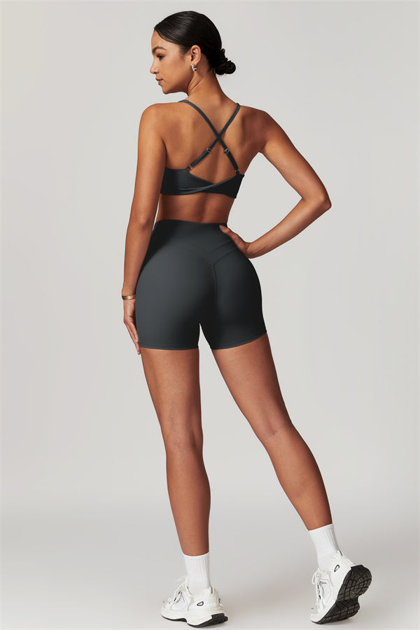 Crossback Sculpt Sports Bra & Shorts Set