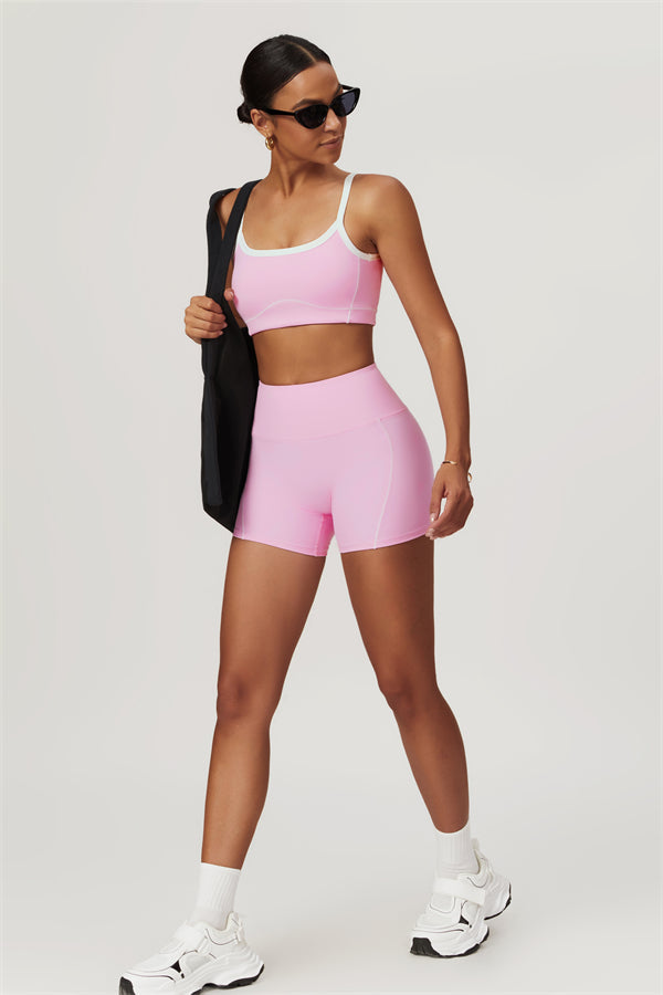 Seamless High-Waist Sports Bra & Shorts Set