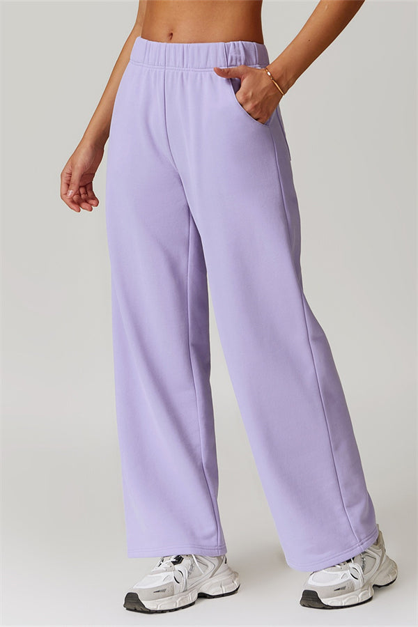 Straight-Leg Sweatpants with Side Pockets