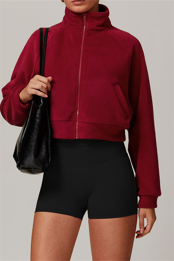 Cozy High-Neck Full-Zip Jacket