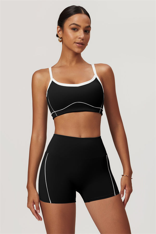 Seamless High-Waist Sports Bra & Shorts Set