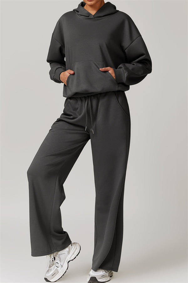 Straight-Leg Sweatpants with Side Pockets