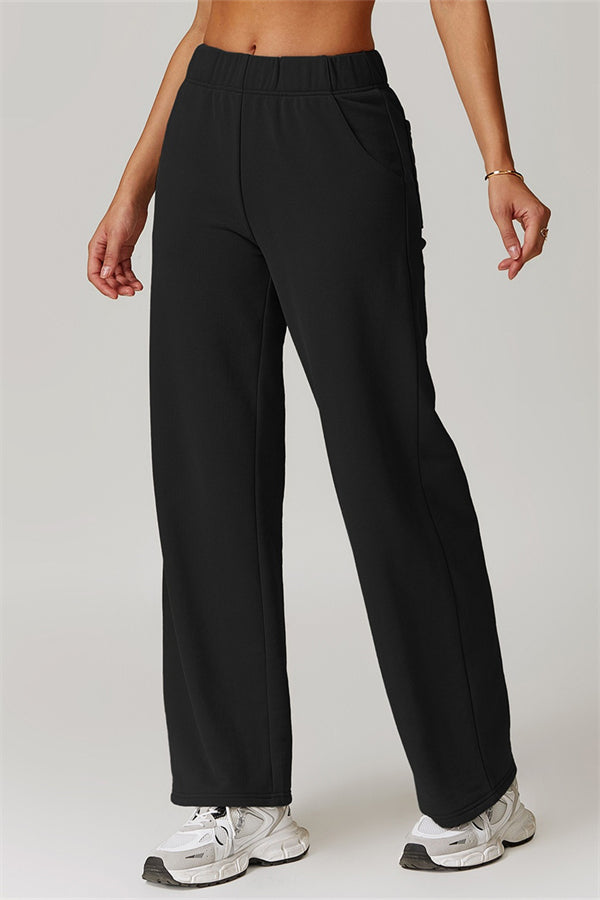 Straight-Leg Sweatpants with Side Pockets