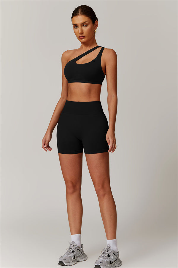 Asymmetrical One-Shoulder Activewear Set