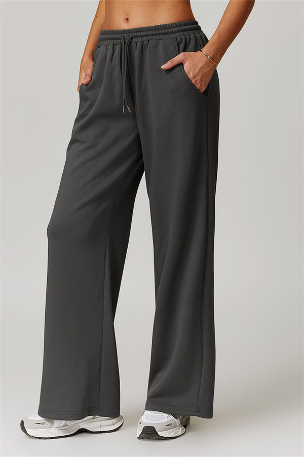 Straight-Leg Sweatpants with Side Pockets