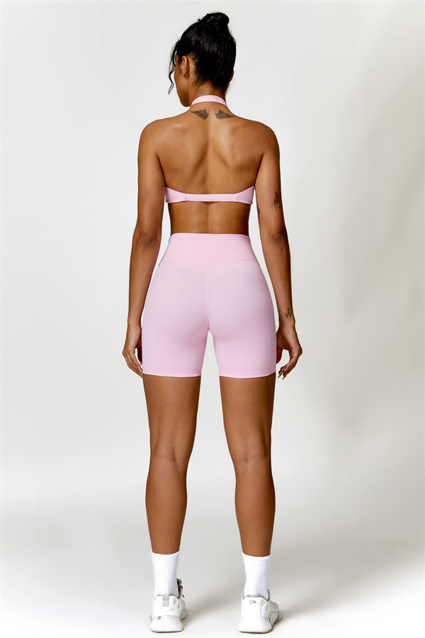 Twist-Front Open Back Sports Bra