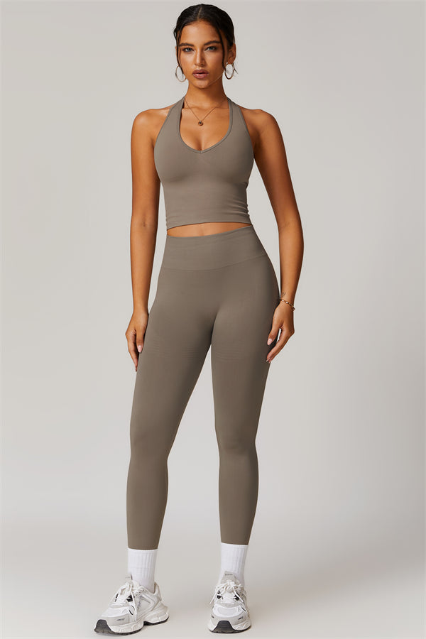 Halter Neck Sculpt Set – Seamless 2-Piece