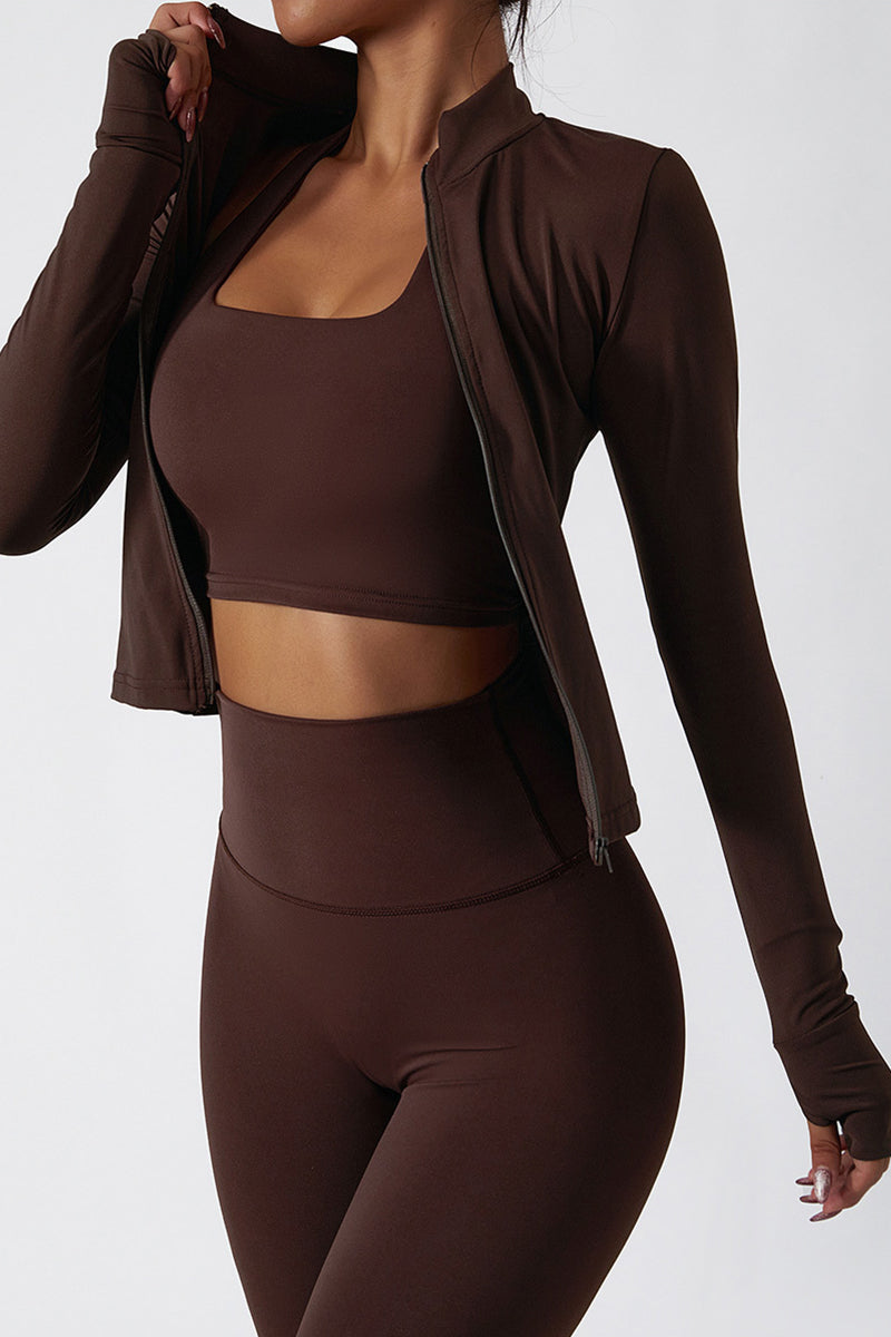 Peach Sculpt Long-Sleeve Activewear Set