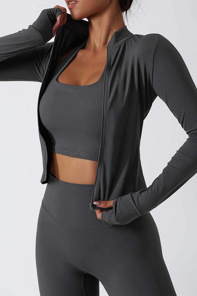 Peach Sculpt Long-Sleeve Activewear Set