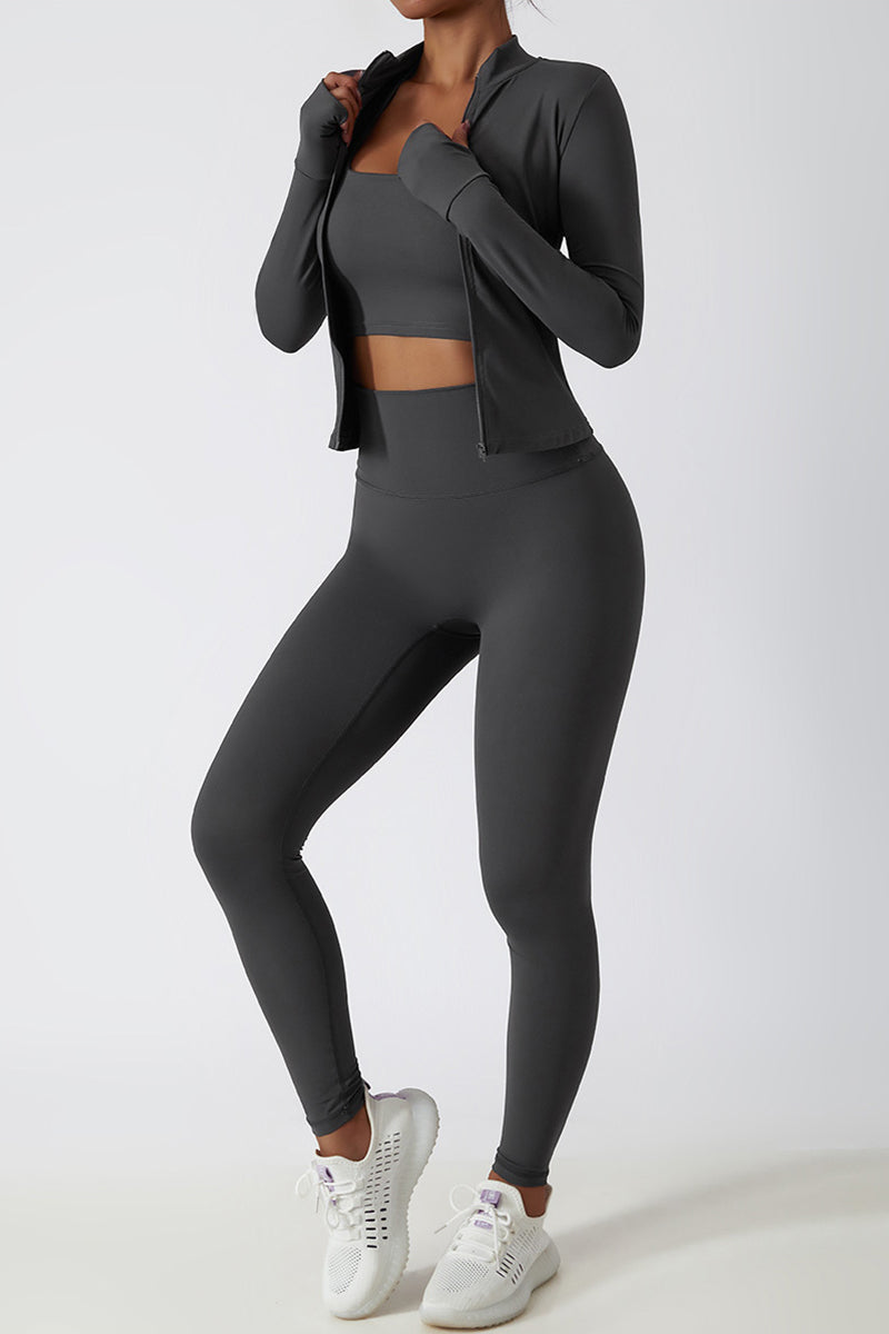 Peach Sculpt Long-Sleeve Activewear Set