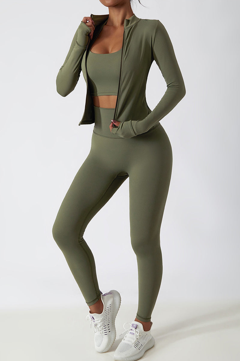 Peach Sculpt Long-Sleeve Activewear Set