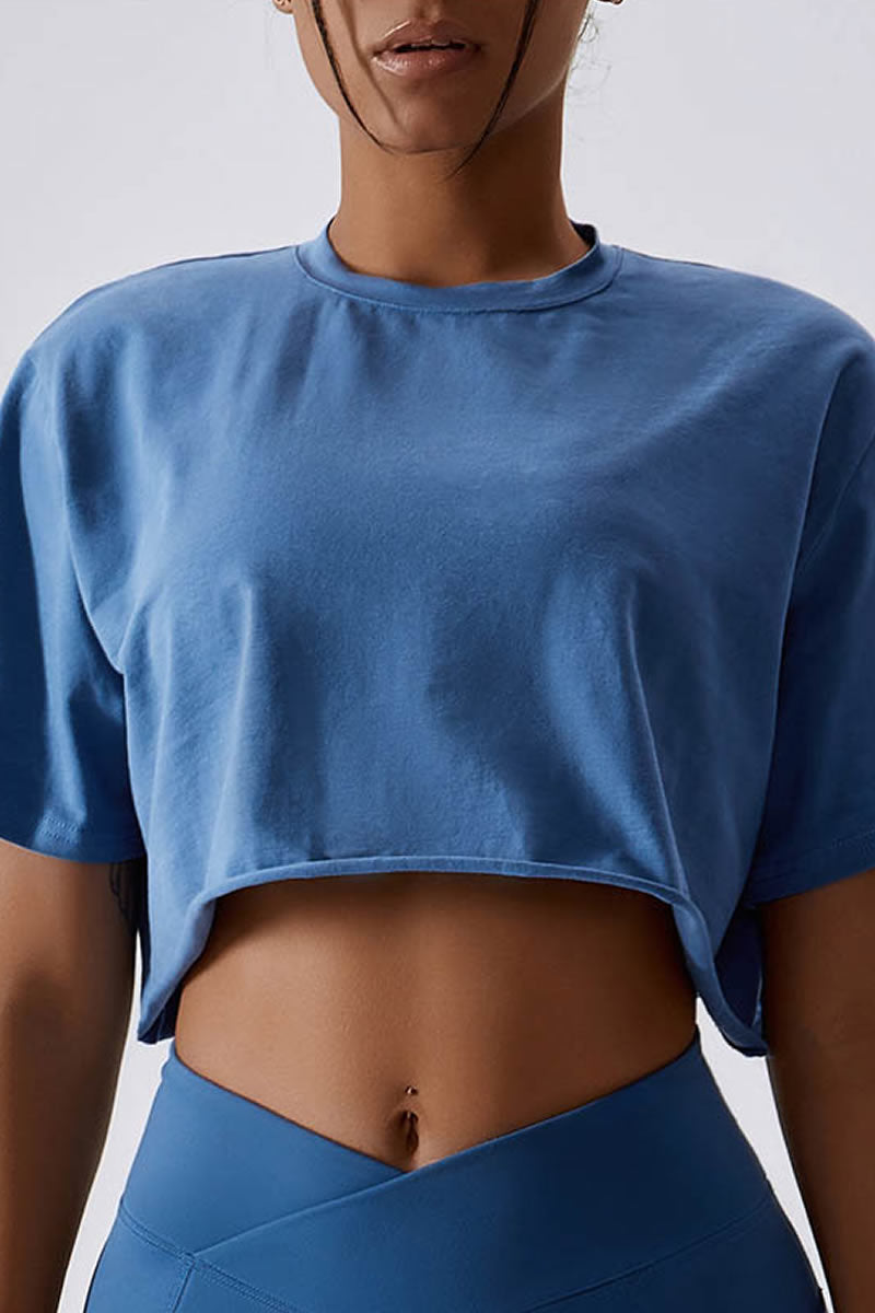 Classic Round Neck Crop Top