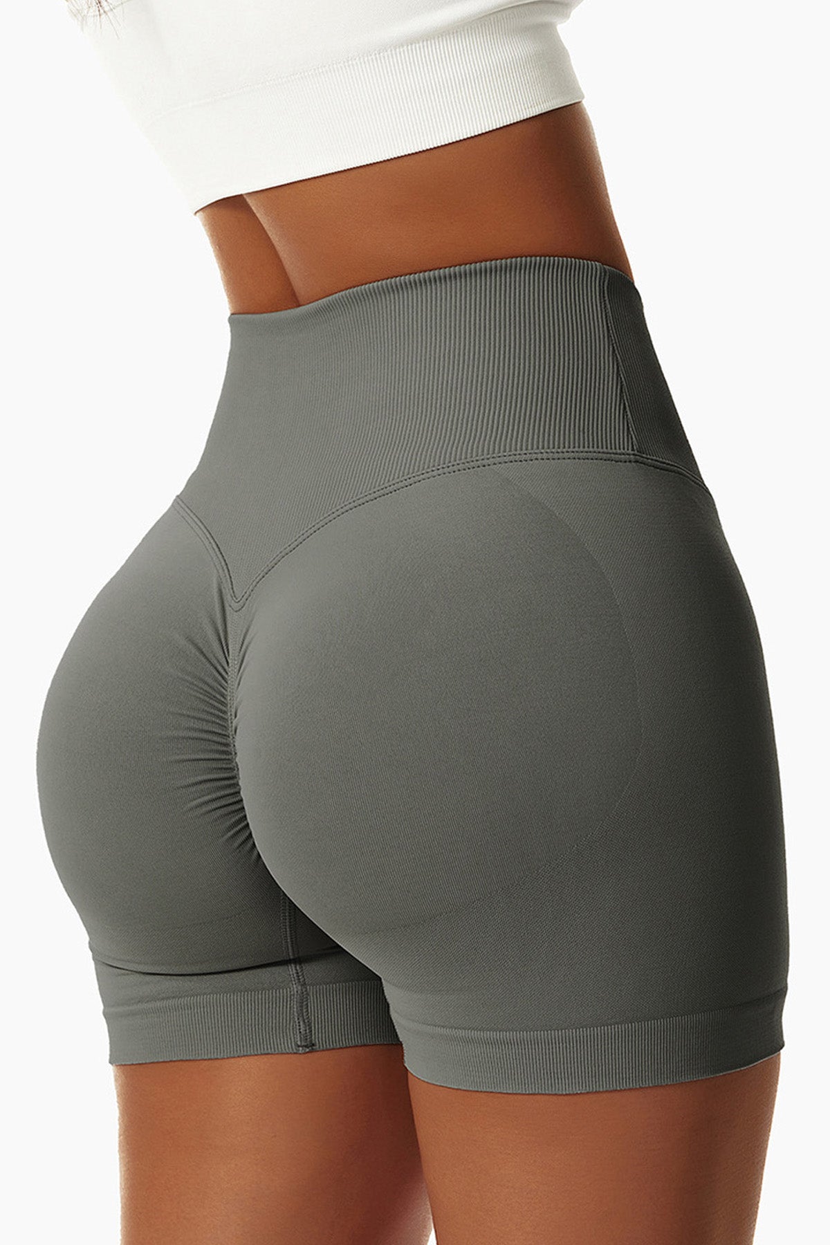 Cross-Waist Sculpting Workout Shorts