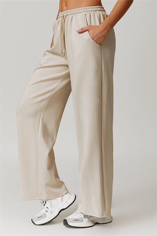 Straight-Leg Sweatpants with Side Pockets