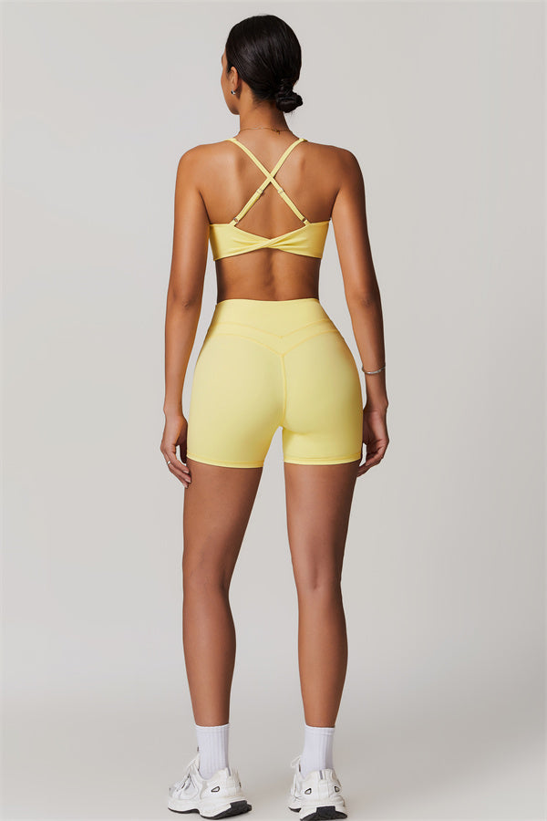 Crossback Sculpt Sports Bra & Shorts Set