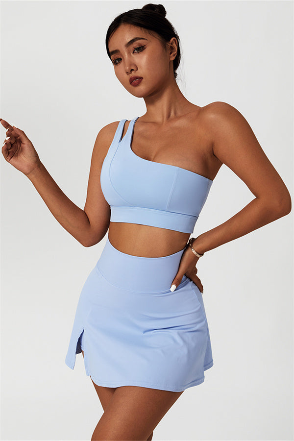 One-Shoulder Dual-Strap Sports Bra