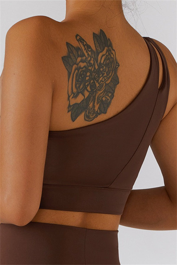 One-Shoulder Dual-Strap Sports Bra