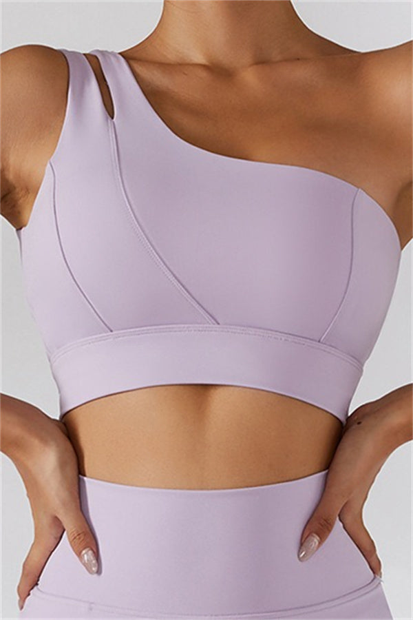 One-Shoulder Dual-Strap Sports Bra