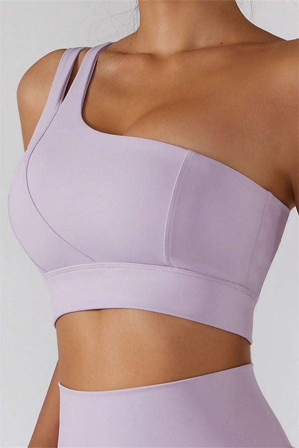 One-Shoulder Dual-Strap Sports Bra