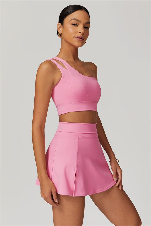 One-Shoulder Dual-Strap Sports Bra