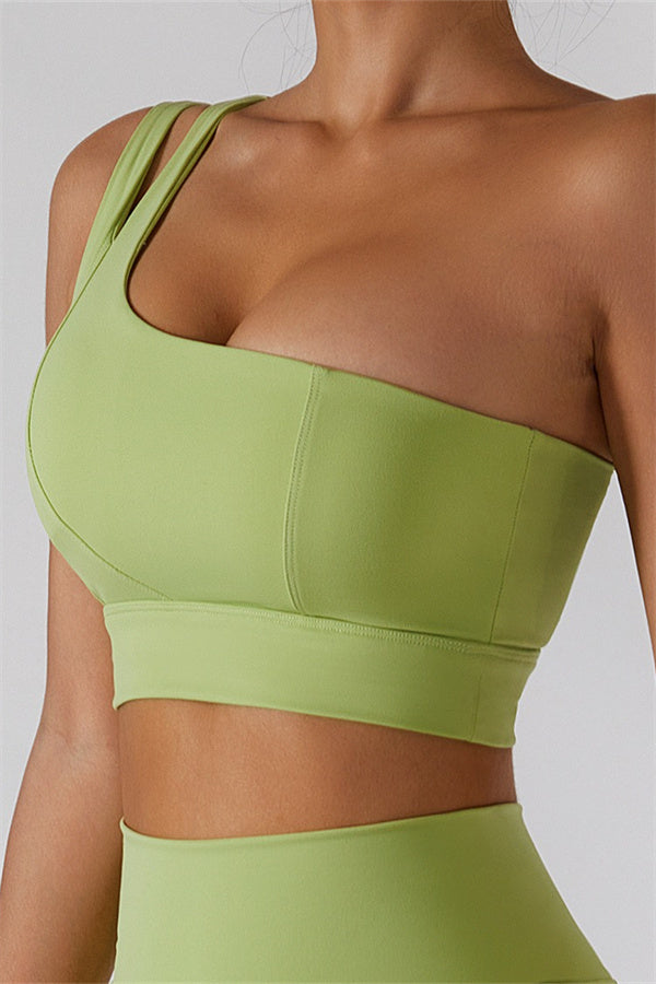 One-Shoulder Dual-Strap Sports Bra