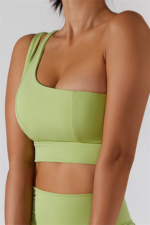 One-Shoulder Dual-Strap Sports Bra