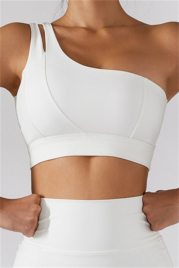One-Shoulder Dual-Strap Sports Bra