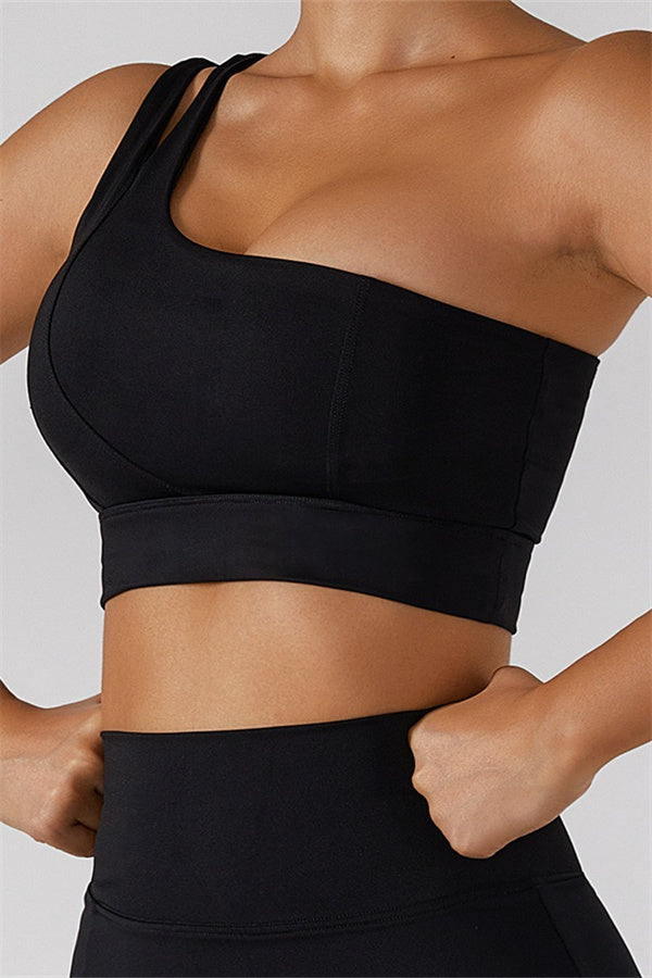 One-Shoulder Dual-Strap Sports Bra