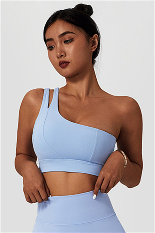 One-Shoulder Dual-Strap Sports Bra