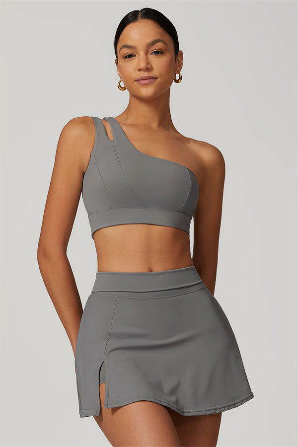 One-Shoulder Dual-Strap Sports Bra
