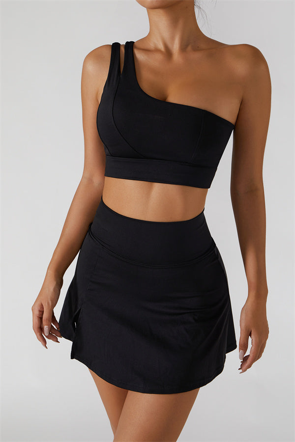 One-Shoulder Dual-Strap Sports Bra