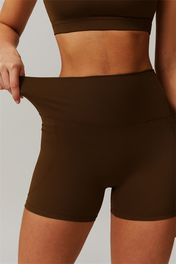 Asymmetrical One-Shoulder Sports Bra & Shorts Set