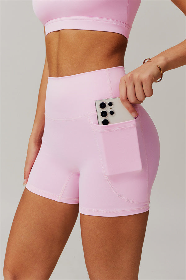 Asymmetrical One-Shoulder Sports Bra & Shorts Set