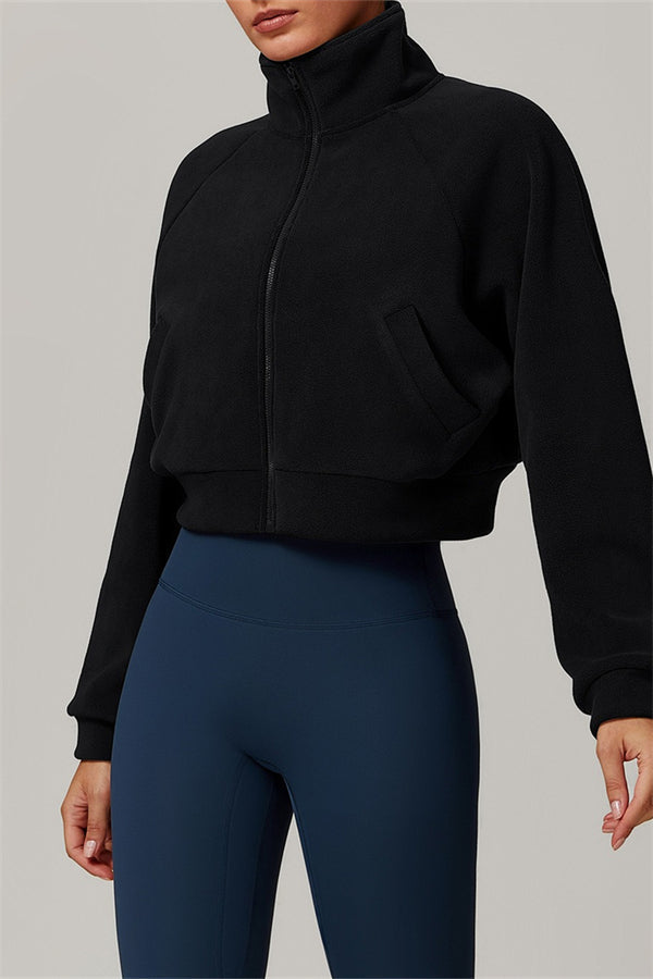 Cozy High-Neck Full-Zip Jacket