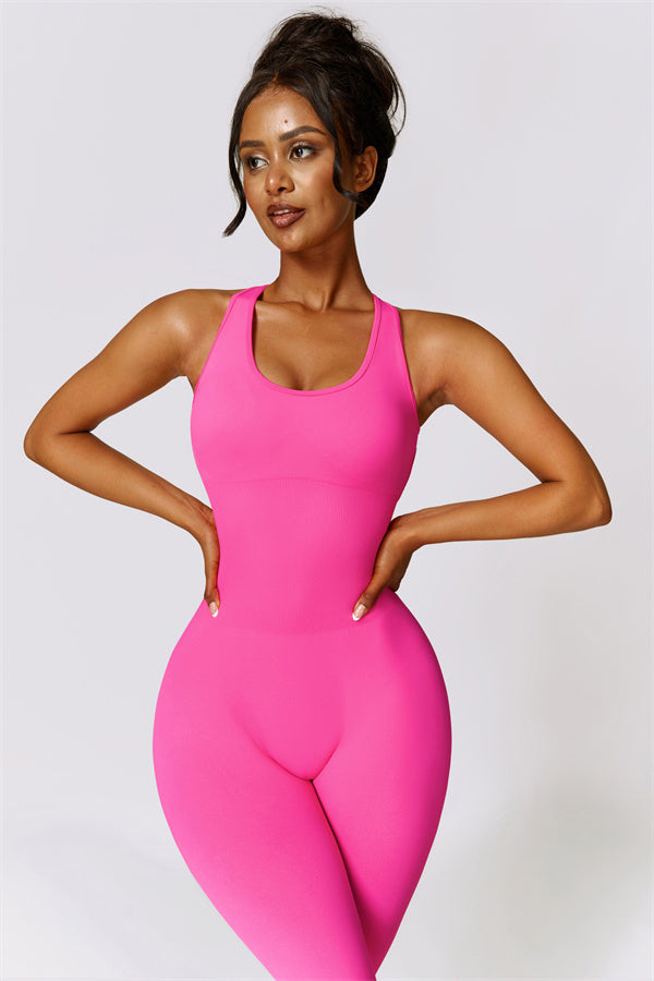 Sculpture U-Neck Cutout Jumpsuit