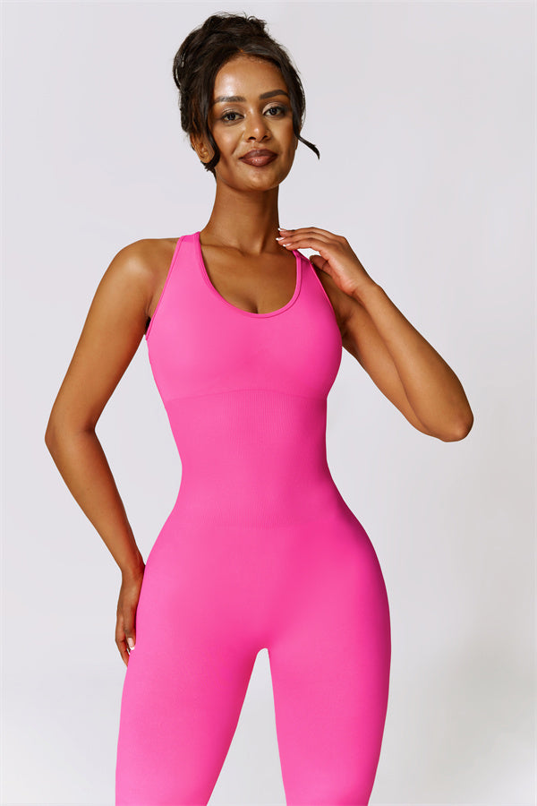 Sculpture U-Neck Cutout Jumpsuit