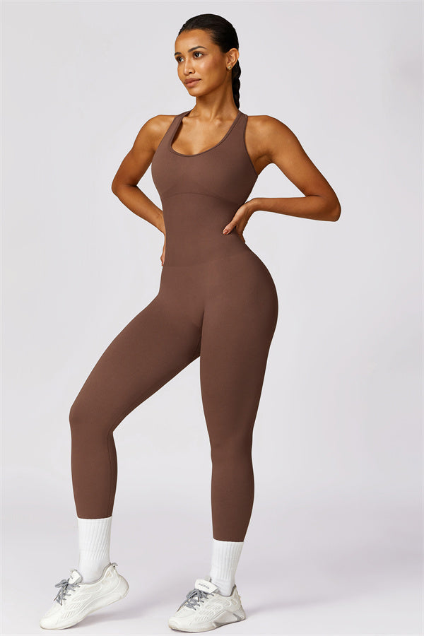 Sculpture U-Neck Cutout Jumpsuit