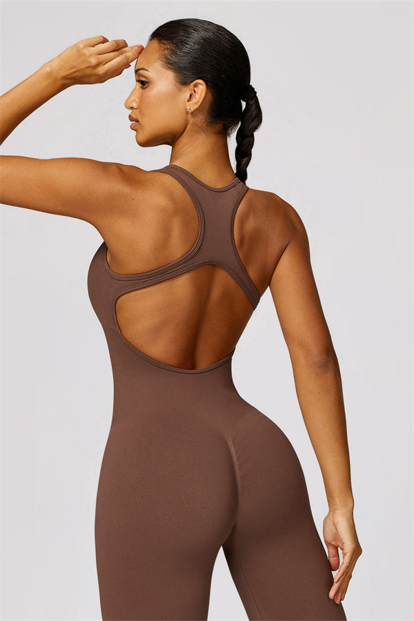 Sculpture U-Neck Cutout Jumpsuit