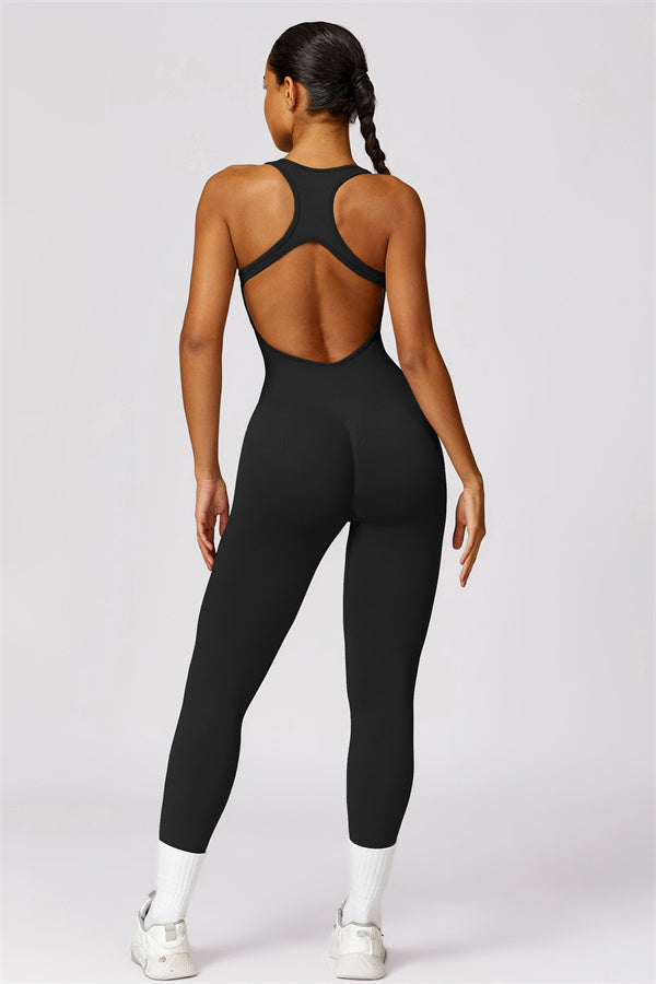 Sculpture U-Neck Cutout Jumpsuit