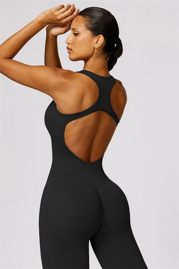 Sculpture U-Neck Cutout Jumpsuit