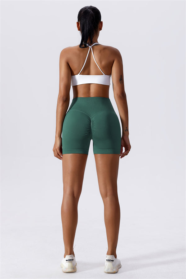 Cross-Waist Sculpting Workout Shorts