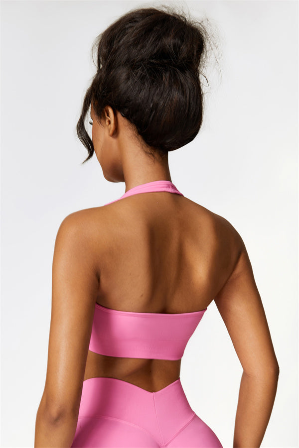 Halter Neck Curves Sports Bra