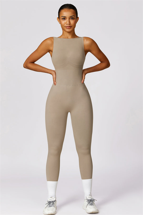 Seamless Straight Neck Active Jumpsuit