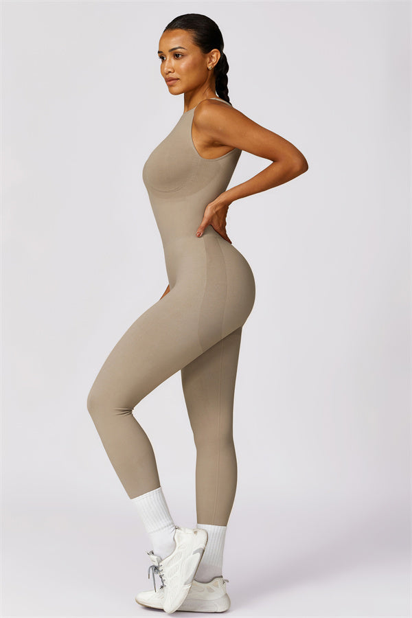 Seamless Straight Neck Active Jumpsuit