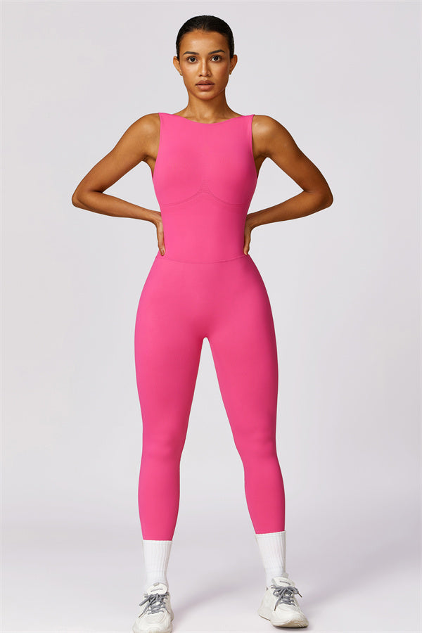 Seamless Straight Neck Active Jumpsuit