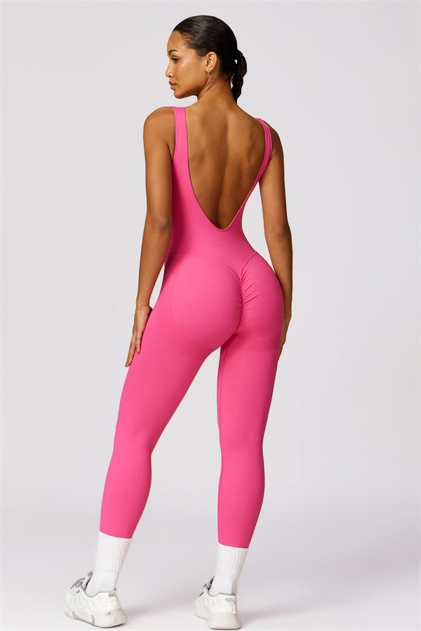 Seamless Straight Neck Active Jumpsuit