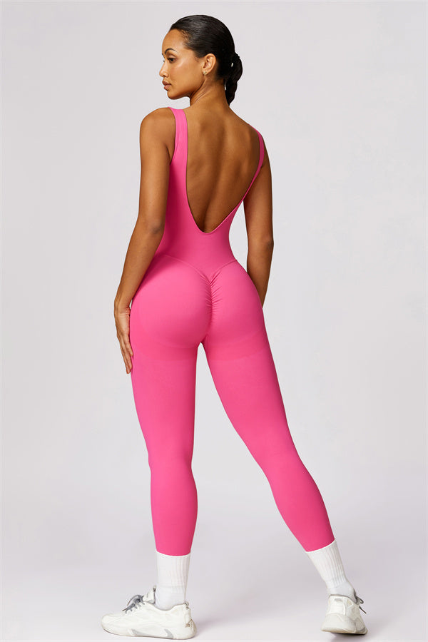 Seamless Straight Neck Active Jumpsuit