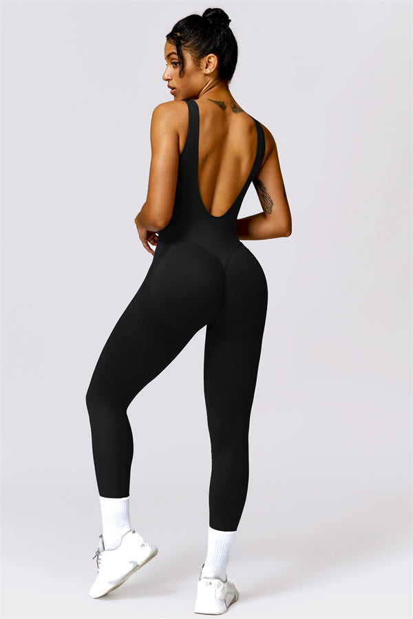 Seamless Straight Neck Active Jumpsuit